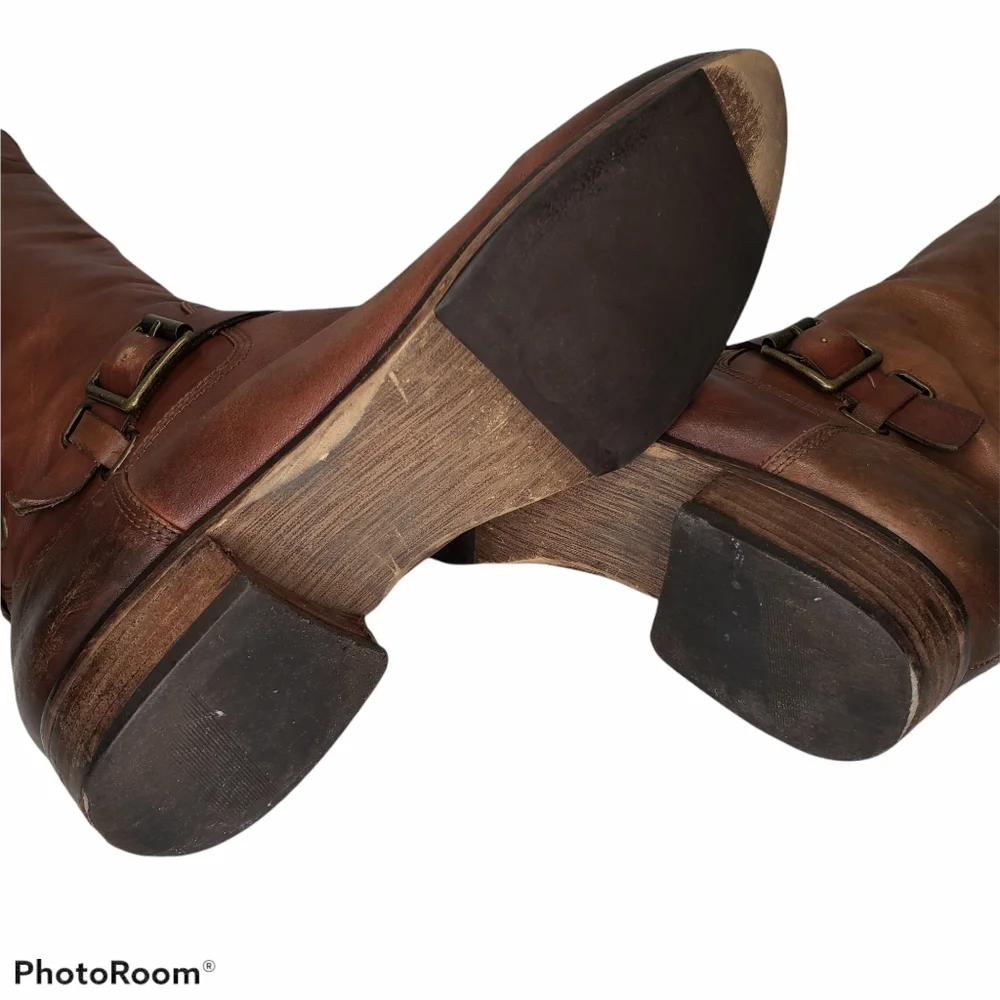 Arturo Chiang Burnished Leather Boots Size 9.5